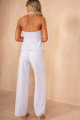 Lucinda Lilac Straight Leg Belted Trousers