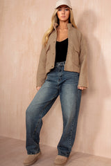 Cole Taupe Borg Jacket