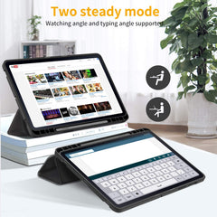 EasyAcc Hülle Kompatibel mit Samsung Galaxy Tab S7+ Plus 12.4 2020 - Ultra Dünn mit Standfunktion Slim PU Leder Schutzhülle Passt für Samsung Galaxy Tab S7 Plus 12.4 2020, Schwarz