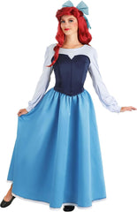 Disney The Little Mermaid Ariel Blue Dress Costume for Women | Adult Disney Princess Dress Cosplay Outfit