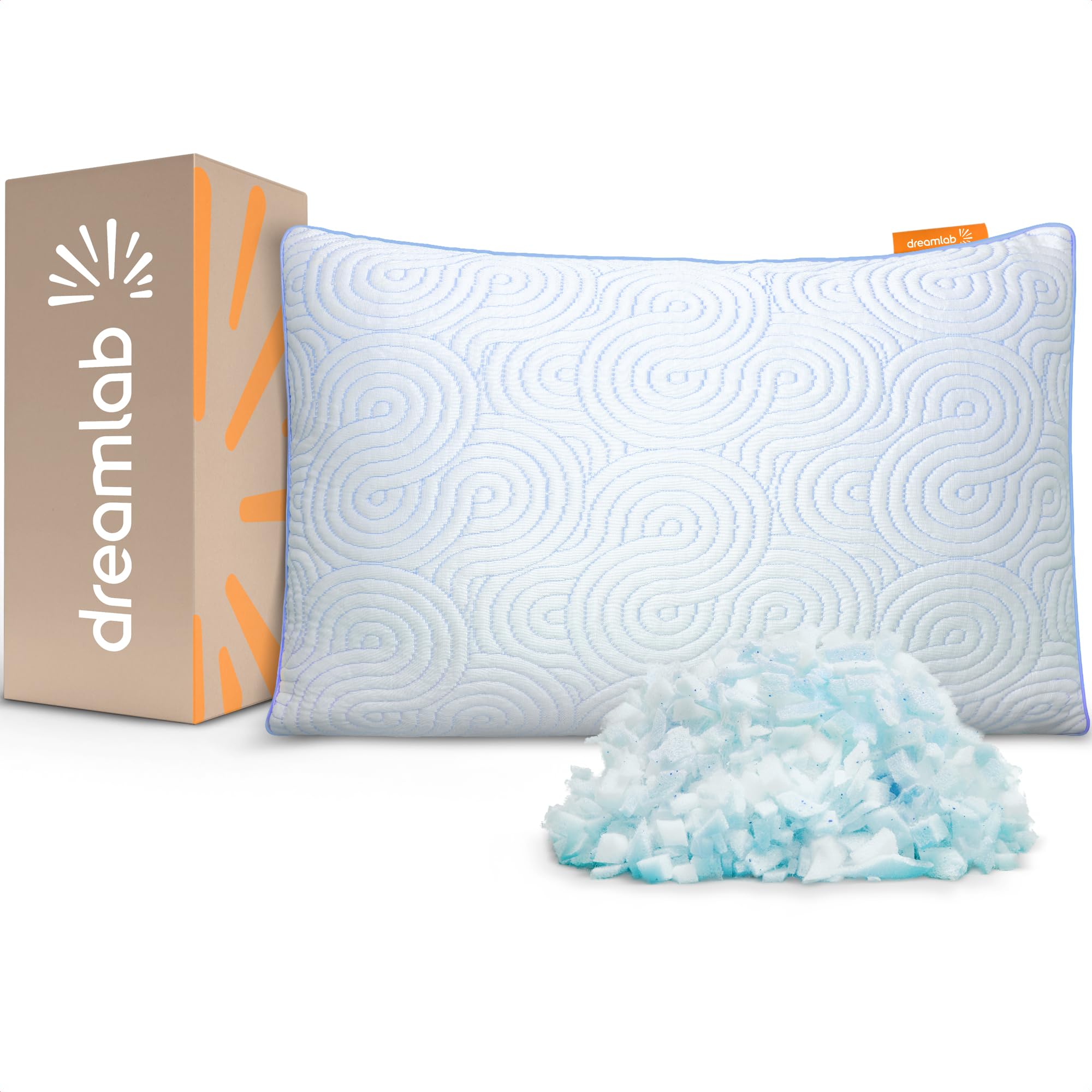 Almohada Dreamlab Polar Cloud Blanca con Altura Ajustable y Memory Foam Hipoalergénica