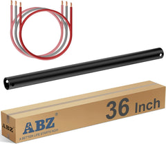ABZ 36 Inch Ceiling Fan Downrod Accessories with Extended Cord, 3 FT Downrod for Ceiling Fan Not Threaded (Black)