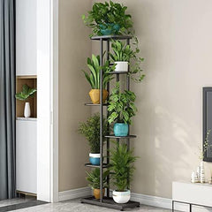 Plant Stand Metal 6 Tier 7 Potted Multiple Flower Pot Holder Shelf Indoor Outdoor Planter Display Shelving Unit For Patio Garden Corner - Ouch Cart
