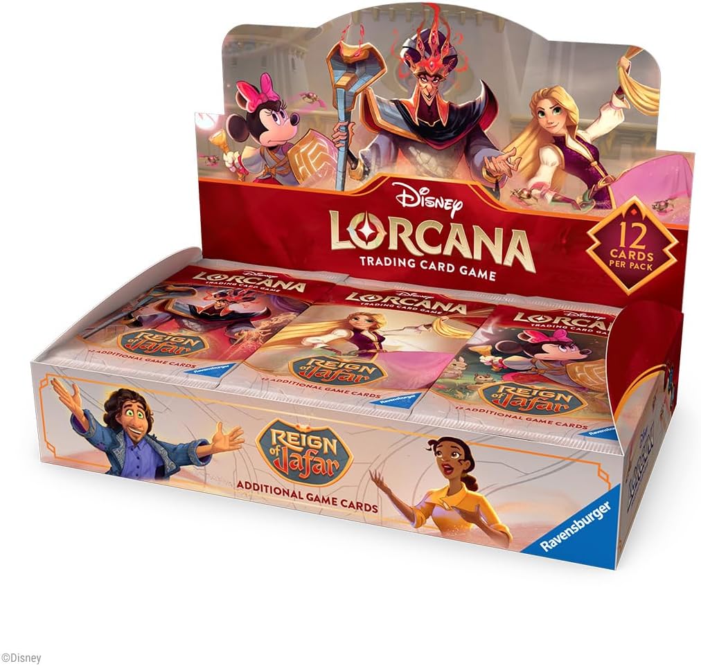 Ravensburger Disney Lorcana TCG: Reign of Jafar Booster Pack Display | 24 Packs with 12 Trading Cards Each | Ideal for Collectors & Disney Fans | Suitable for Ages 8+