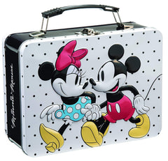 Disney - Mickey & Minnie Large 2-sided Metal Lunch Box Tin Tote by Vandor