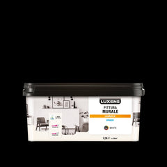 Bricocenter LUXENS WHITE WASHABLE MATT PAINT 2.5LT