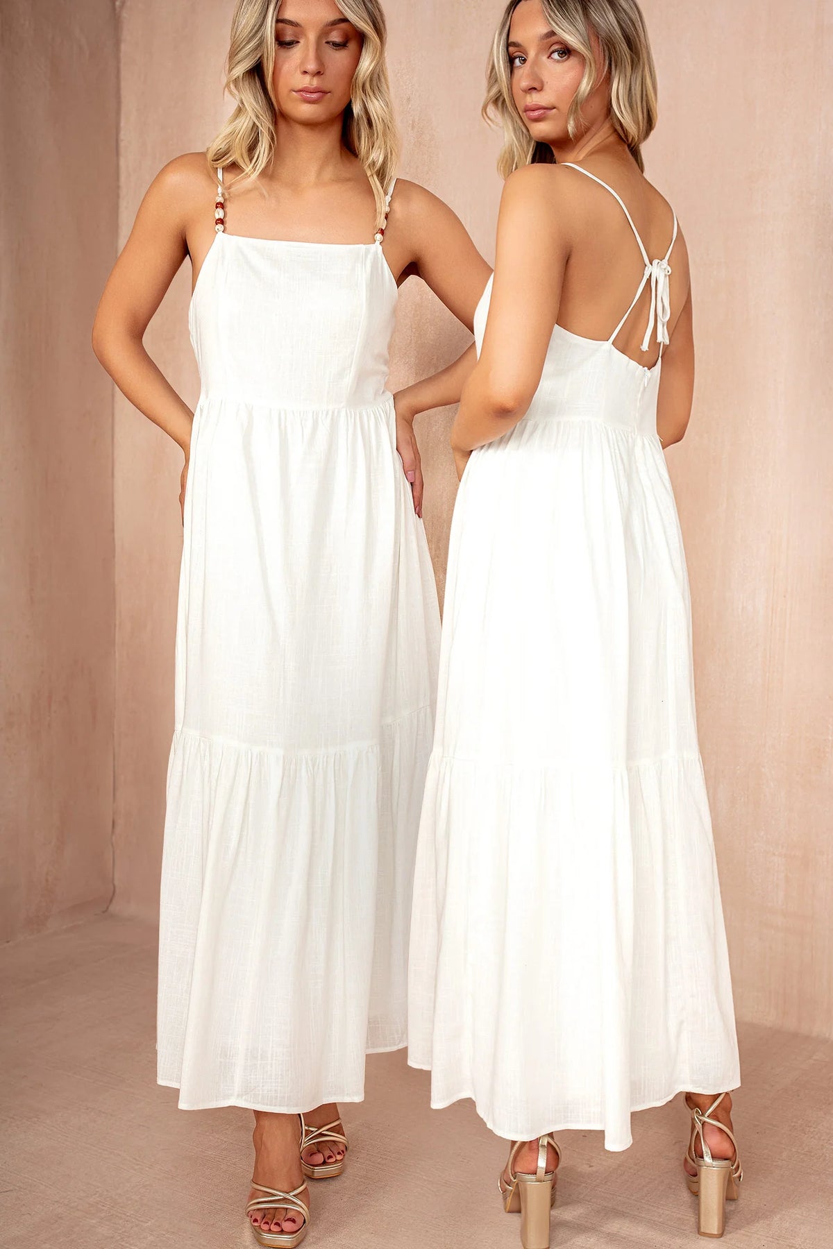 Joanna White Linen Dress