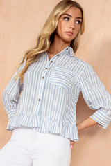 Madison Blue Striped Shirt