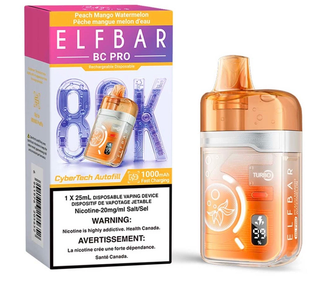 [O] Peach Mango Watermelon Elfbar 80KO BC Pro Edition 20mg 1x25ml