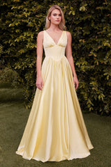 Prom Dresses Long Formal Prom A Line Dress  LT Yellow
