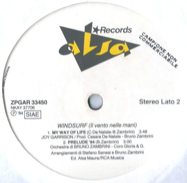 Pierre Cosso : Windsurf (Il Vento Nelle Mani) (Colonna Sonora Originale) (12", MiniAlbum, Promo)