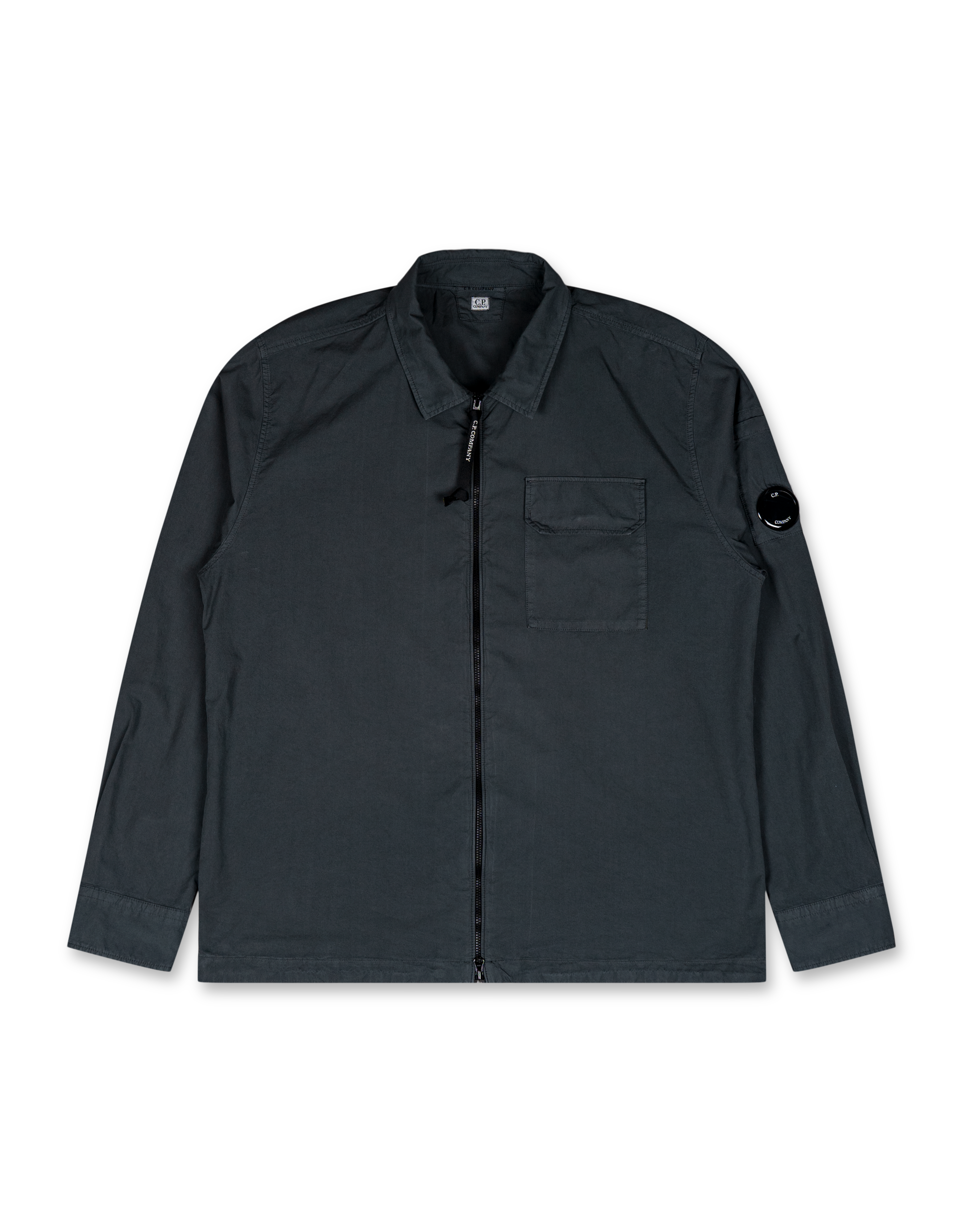Organic Gabardine Zipped Lens Overshirt