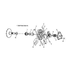 Polaris ATV Engine Braking System (EBS) Driven Clutch Assembly, Wide, Genuine OEM Part 1321971, Qty 1