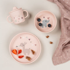 DonebyDeer Celebration Powder Foodie Spisestue Sett Med Sugekop