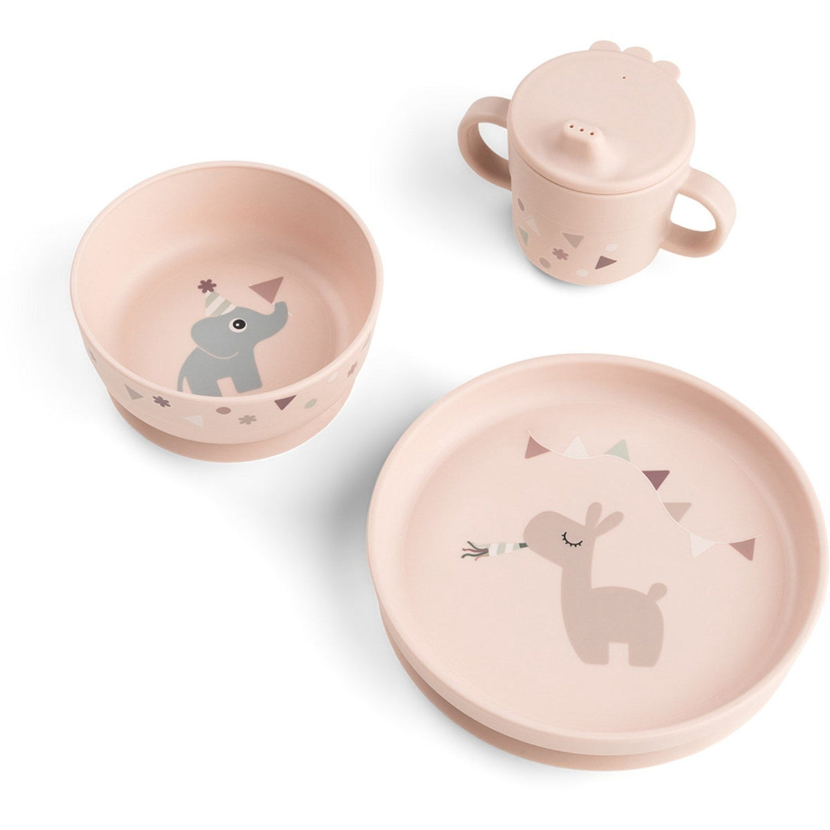 DonebyDeer Celebration Powder Foodie Spisestue Sett Med Sugekop