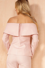Liv Pink Bardot Blazer Top