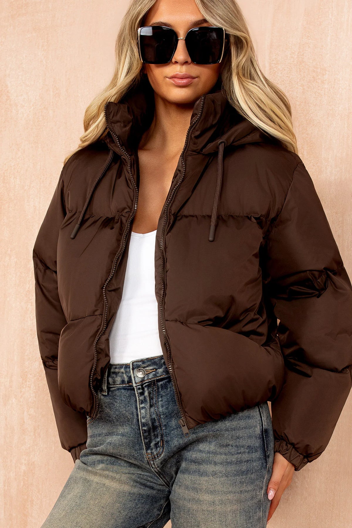 Hillary Chocolate Puffer Jacket