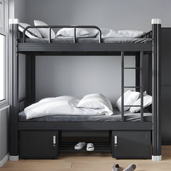 Minimalist steel loft bunk bed front view