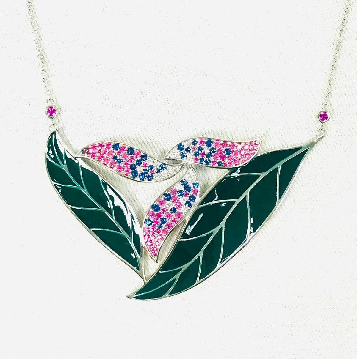 Seasons of Love Sapphire and Diamond Necklace