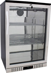 Procool Refrigeration Single Door Glass Front Stainless Steel Back Bar Cooler; 24" Wide, Counter Height Refrigerator