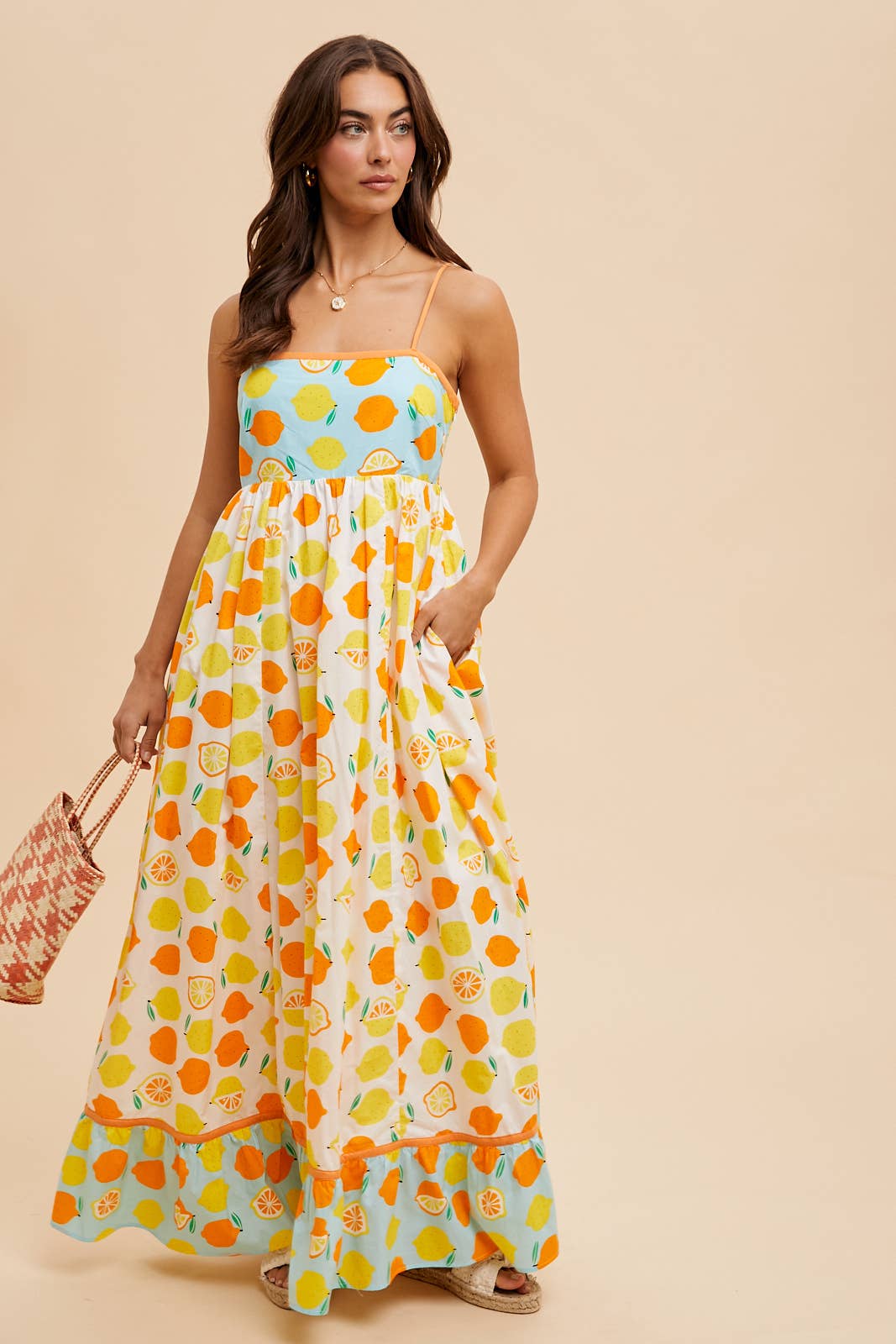 Camila Contract Lemon Maxi Dress ~ Yellow