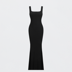 Ribbed tank top maxi dress