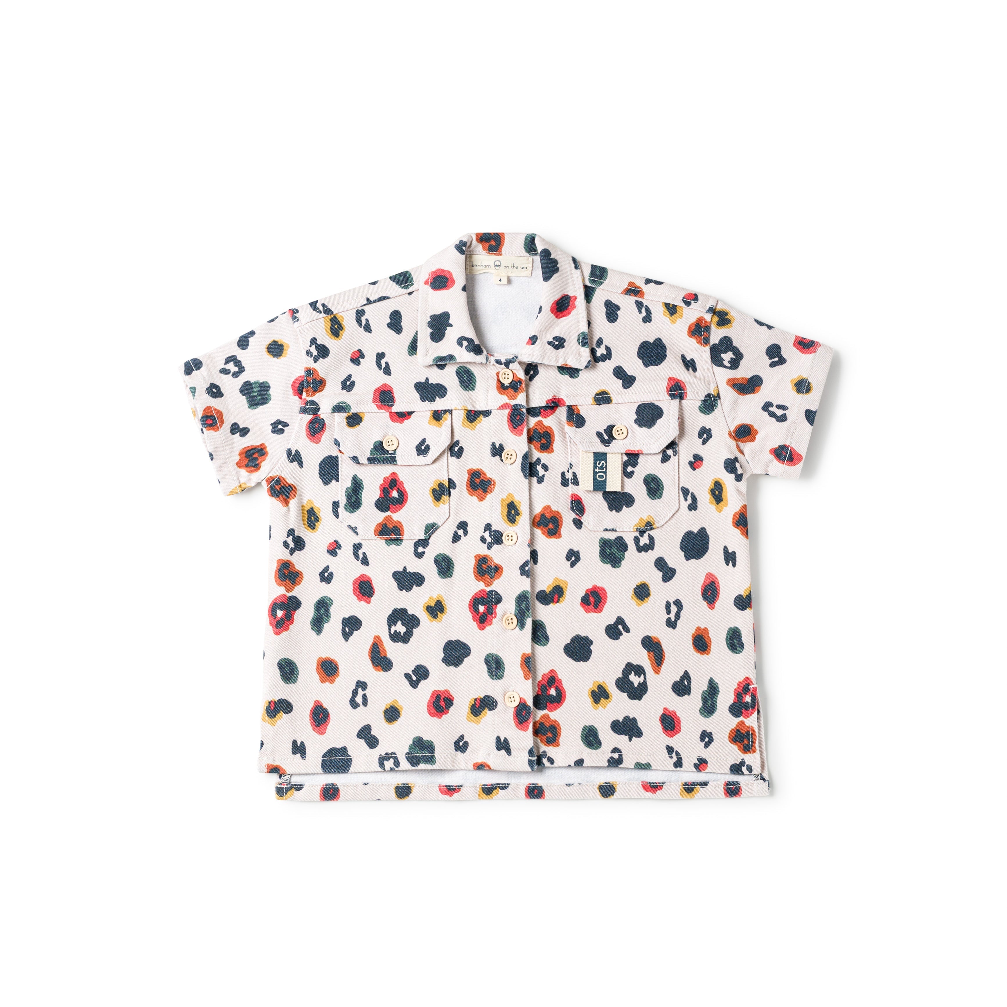 Birnham On The Sea Boys Shirt Rainbow Leopard