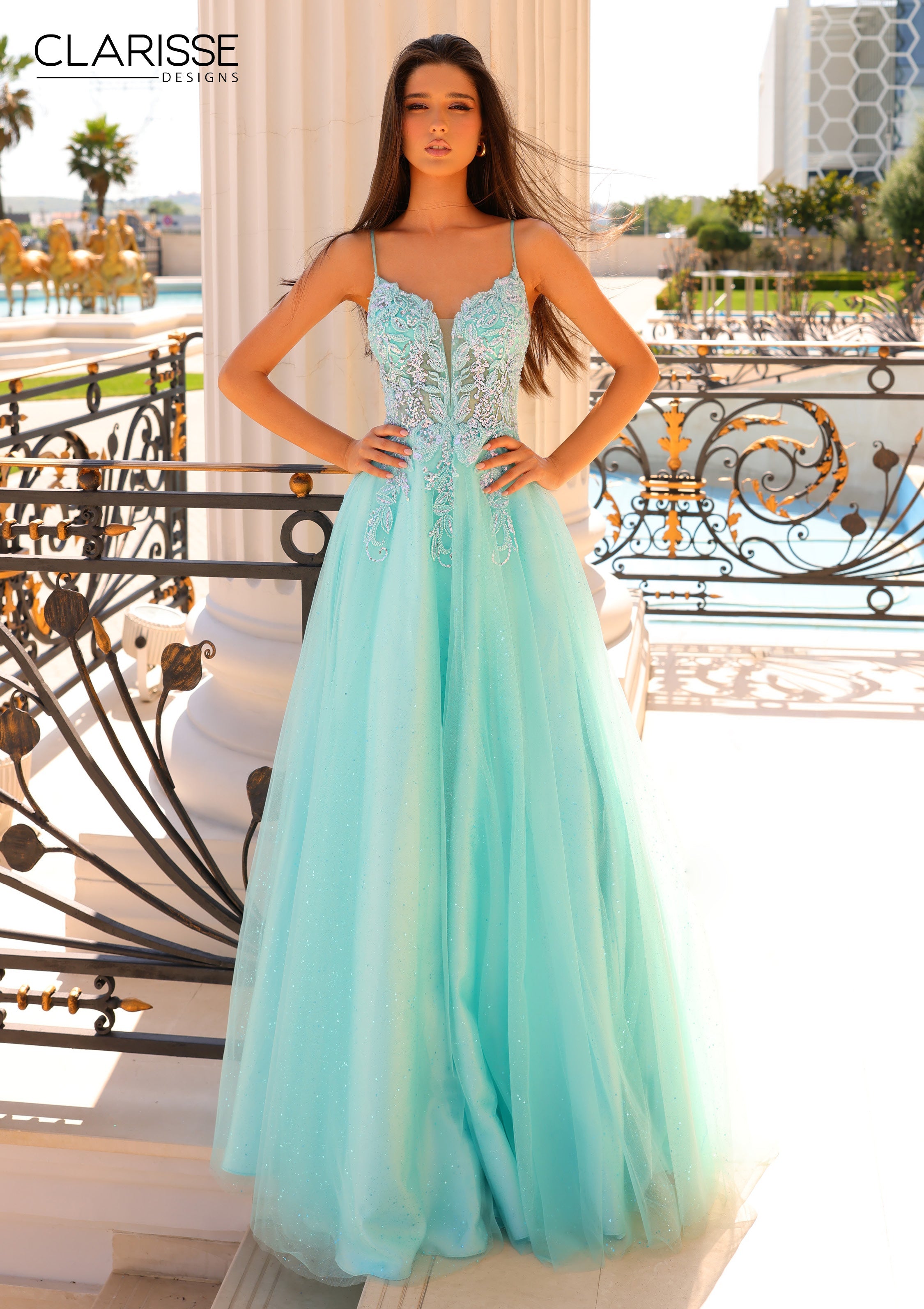 Clarisse 810969 Seafoam Prom Dress