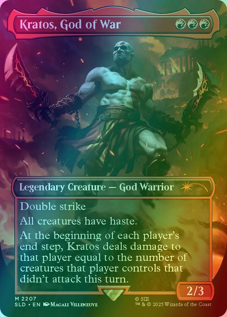 Kratos, God of War [2207] [Borderless] [God of War: Greek] [Secret Lair Drop] [Rainbow Foil]