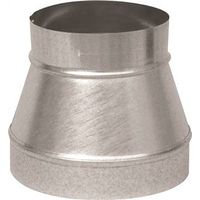 Imperial Stove Pipe Reducer, 5 x 4 in, 26 ga Thick Wall, Galvanized (GV1198)