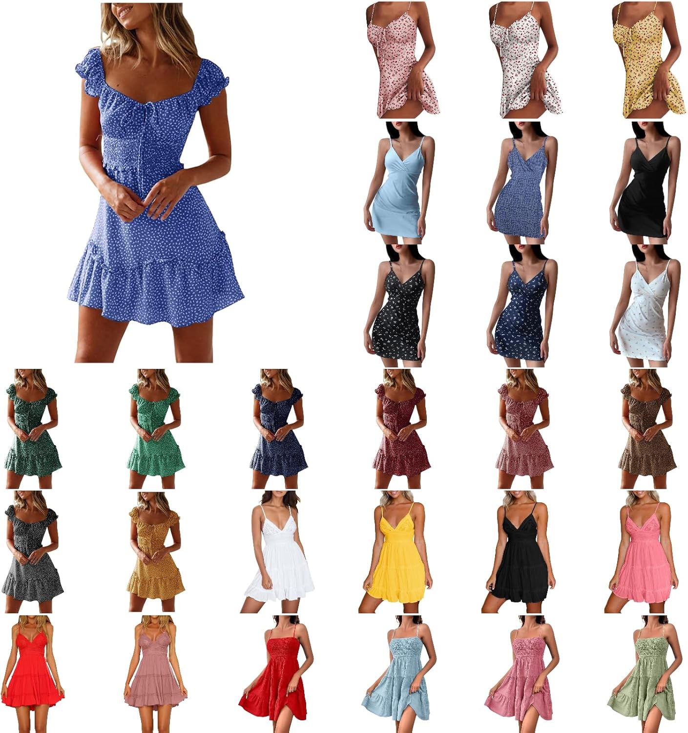 Summer Dresses for Women Sundresses for Women Floral Dress for Women Womens Short Summer Dresses Mini Sundresses for Women Summer Dress for Women Summer Dress for Teens Mini Floral Mini Dress