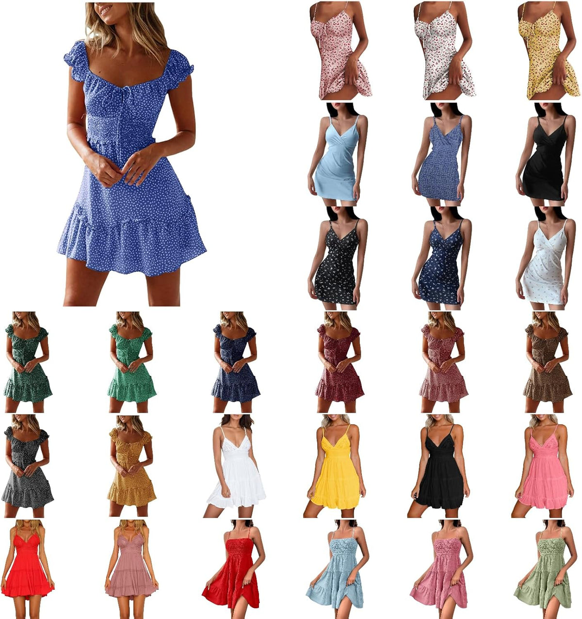 Summer Dresses for Women Sundresses for Women Floral Dress for Women Womens Short Summer Dresses Mini Sundresses for Women Summer Dress for Women Summer Dress for Teens Mini Floral Mini Dress