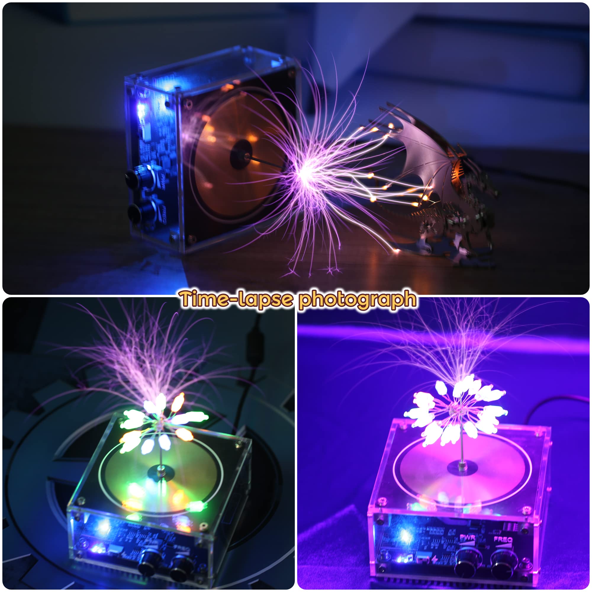 Joytech Bluetooth Music Tesla Coil Arc Plasma Altavoz de transmisión inalámbrica Experimento de computadora Juguete Modelo SSTC SS02
