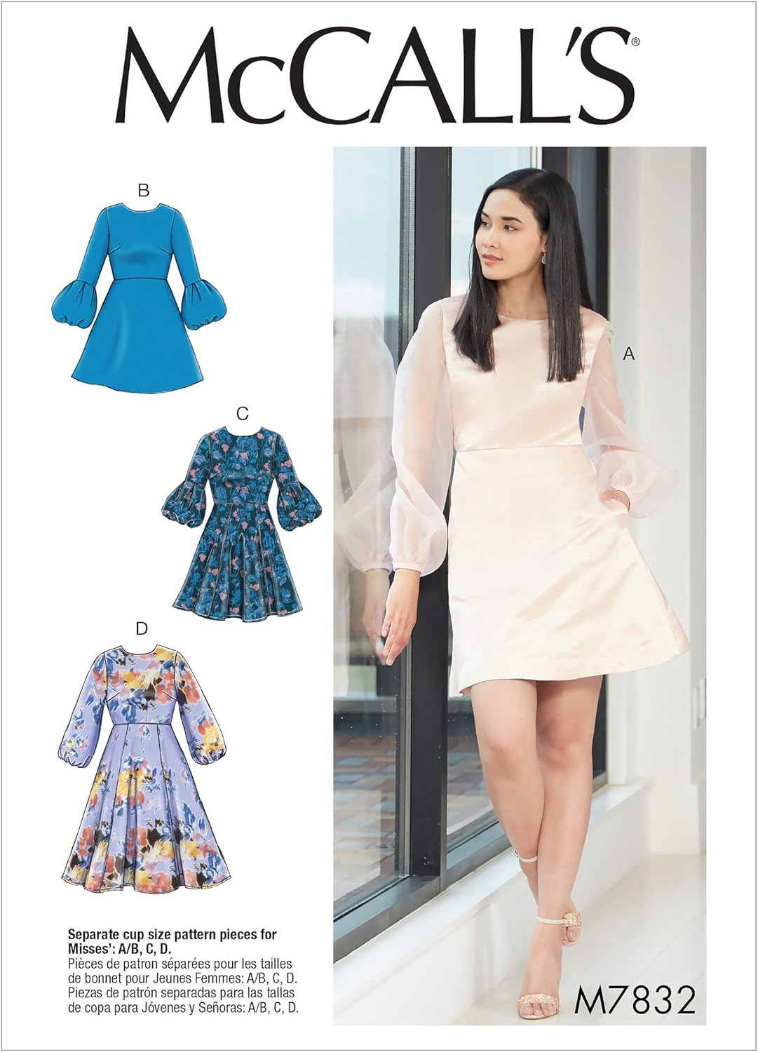 McCall's Patterns McCall's Women's Puff and Bell Sleeve Dress Sewing Patterns, Sizes 6-14
