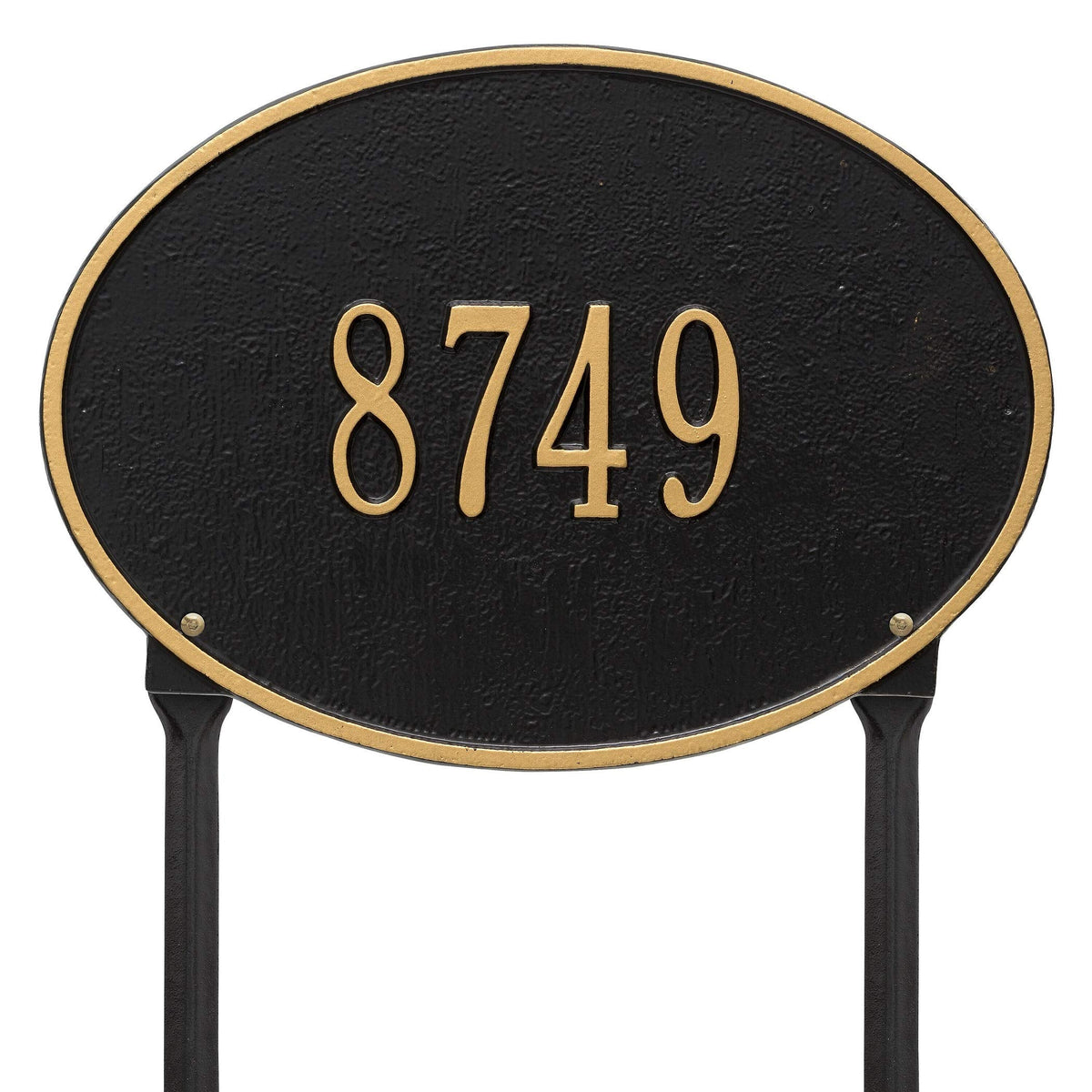 Whitehall Hawthorne Standard Address Sign Finish: Black and Gold