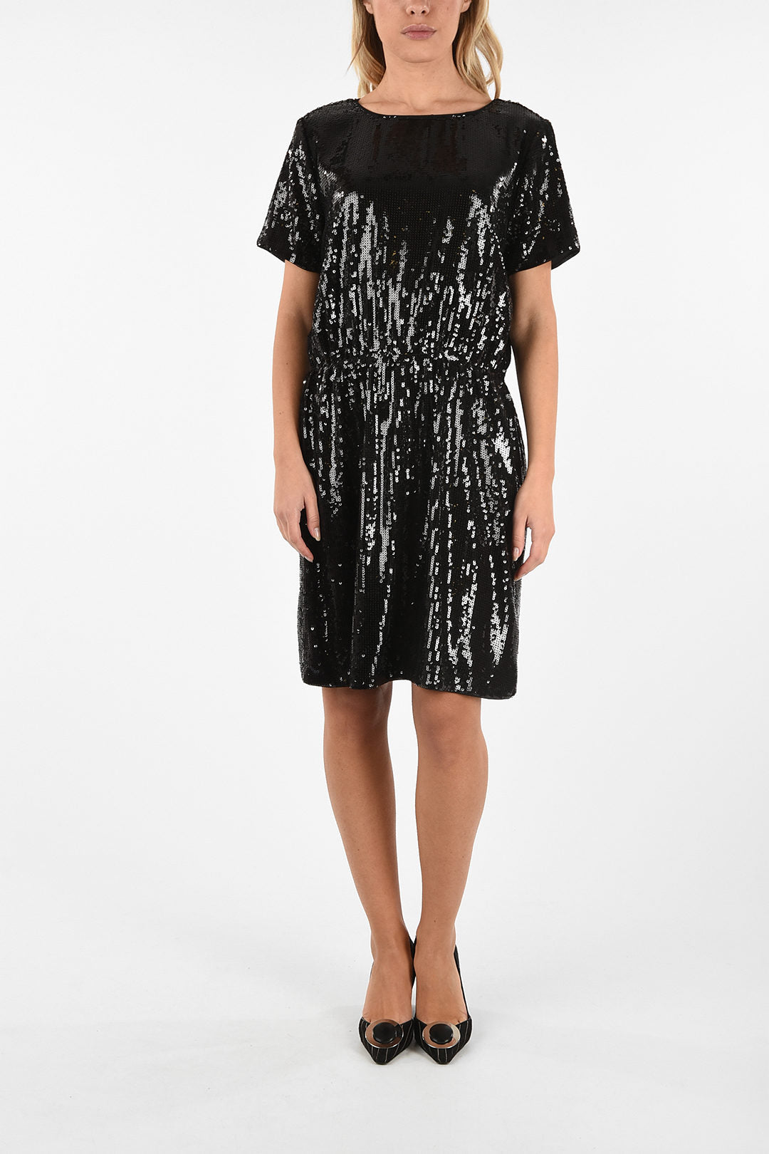 0040~ARMANI JEANS Sequined Dress