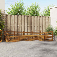Utendørs sofa-sett 5 pcs Naturlig Solid akasietre vidaXL