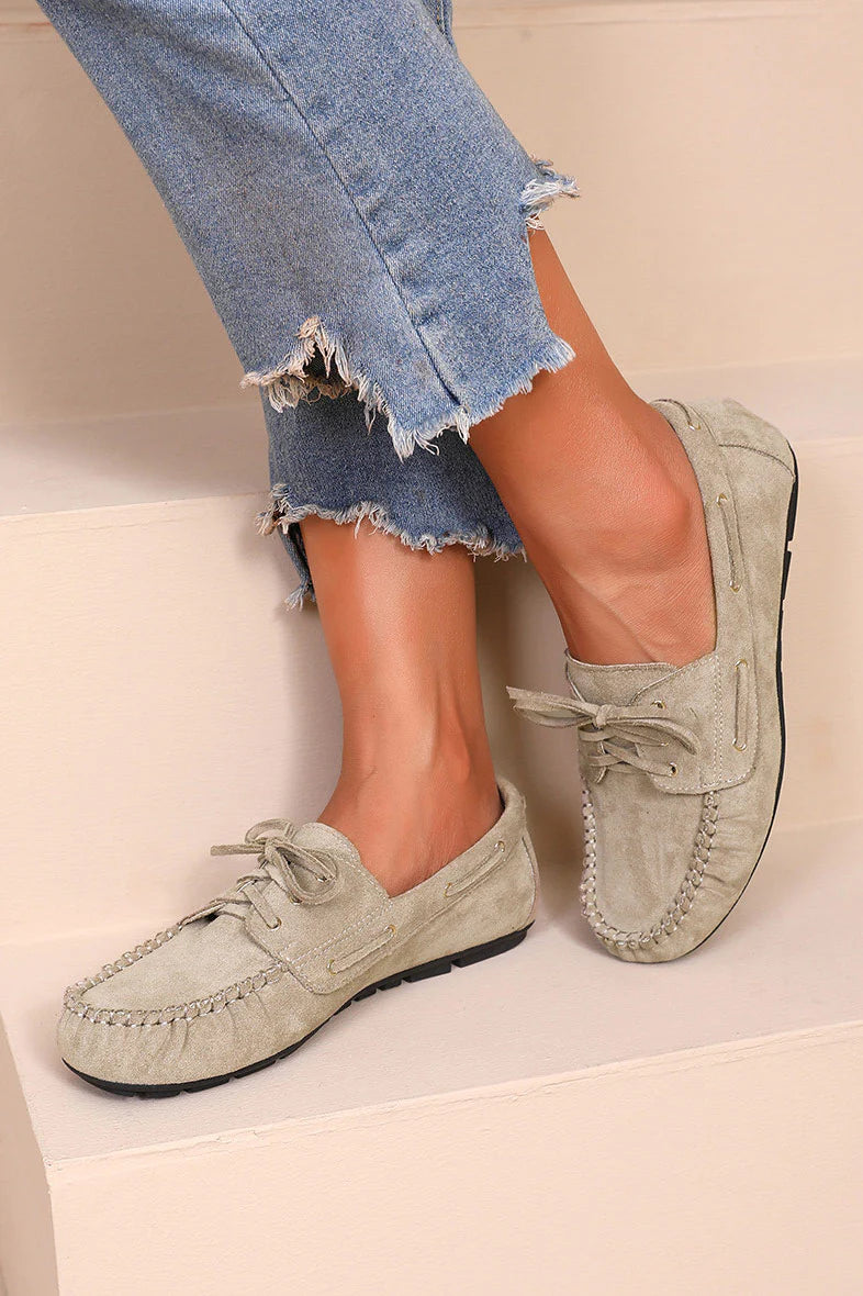 Brooke Stone Suedette Moccasins
