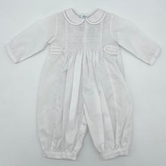 Feltman Brothers 23952 Smocked Long Sleeve Longall White