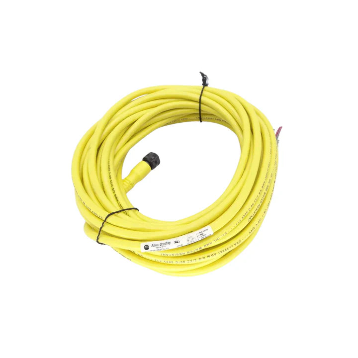 Allen-Bradley 889R-F6ECA-10 6-pin M12 female patchcord cable, 10 ft, PVC, IP67, open lead end