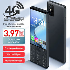 DOOV R70 Mini 3.97-inch Android 13.0 6GB RAM 128GB ROM Dual UIM Card 2600mAh 5MP+16MP Dual Cameras Built-in Deepseek QR Code Payment Type-C Interface 4G Mobile Phone