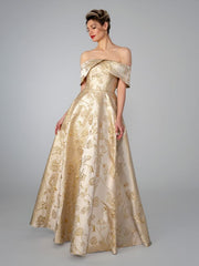 Size 8 Stella Couture 26313 Champagne Mother of Bride Dress