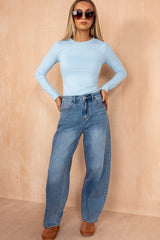 Renley Blue Barrel Jeans