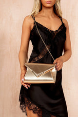 Zandra Rose Gold PU Detachable Chain Bag