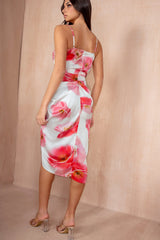 Laoise Cream and Pink Satin Dress