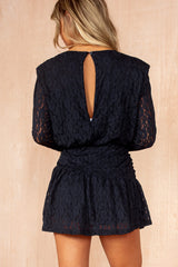 Toni Navy Lace Playsuit