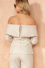 Liv Stone Bardot Blazer Top