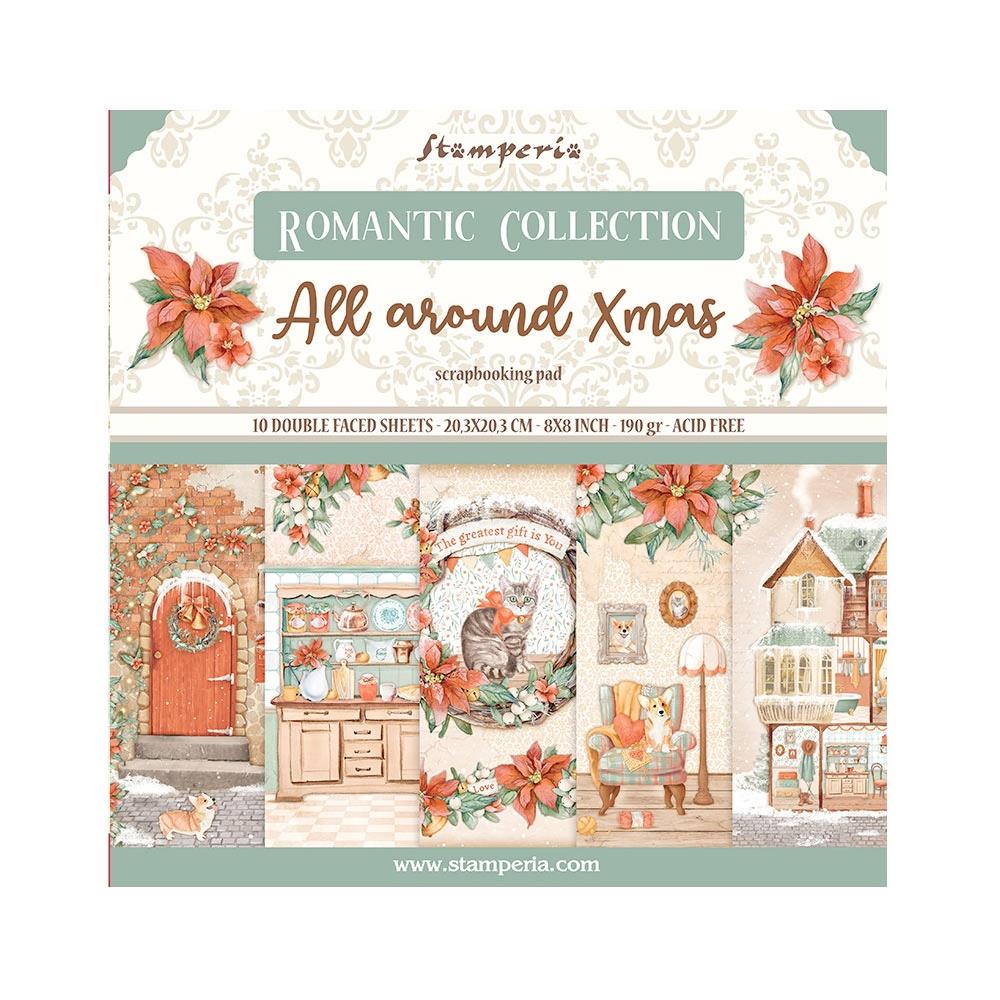 Stamperia  - All around christmas - Paper Pad    8 x 8"