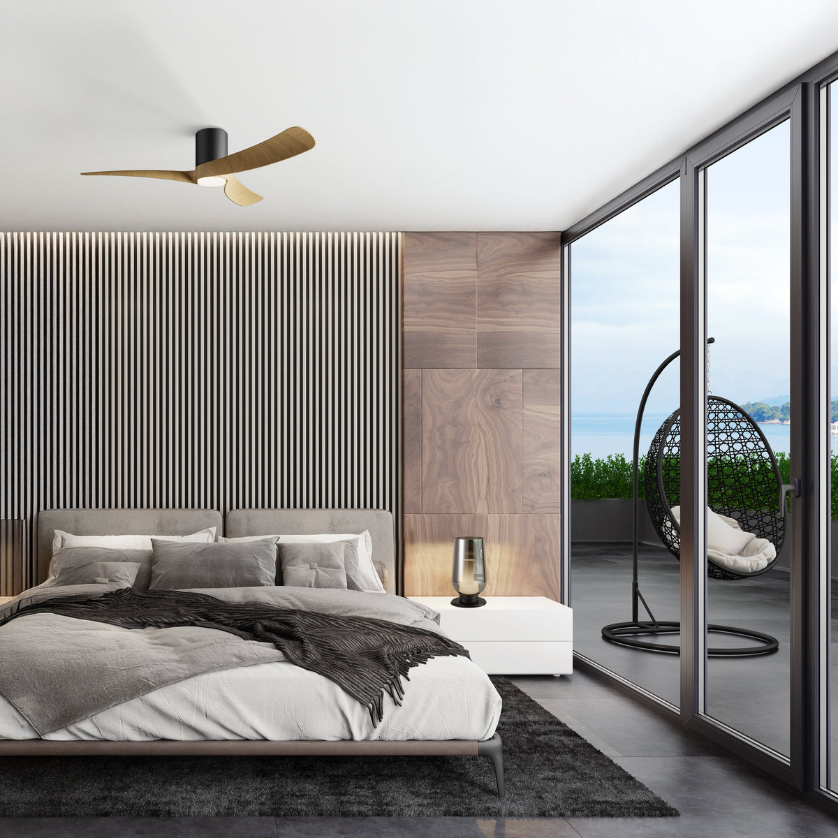 Plafonnier ventilateur NEMO blanc S Mantra 9050