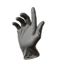 8 Mil Nitrile Industrial Gloves, Diamond Textured, Black, Medium (9102)